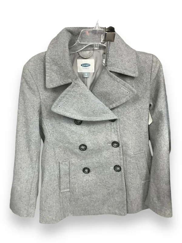 belted wool coats for women -Coat Peacoat By Old Navy In Grey, Size: Xs