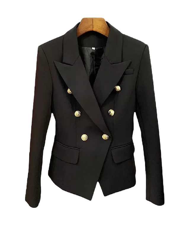 women's wool coats -Women’s Double Breasted Slim Blazer