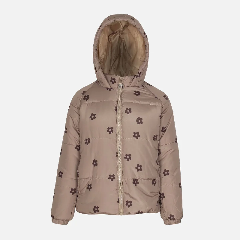 glossy puffer jackets for women -GIRLS PADDED JACKET