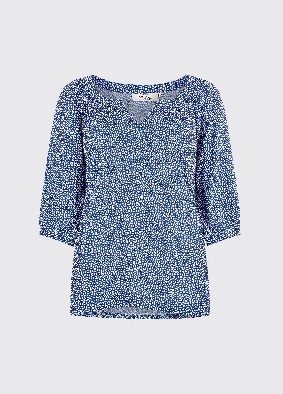 breathable tops for women -Dahlia Shirt - Royal Blue