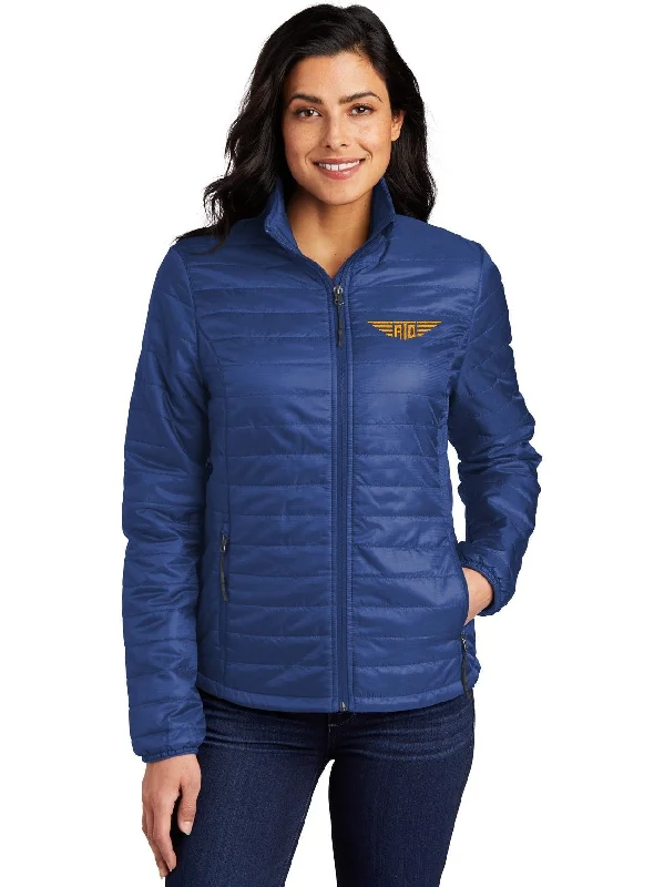 reversible jackets for women -Port Authority Ladies Packable Puffy Jacket