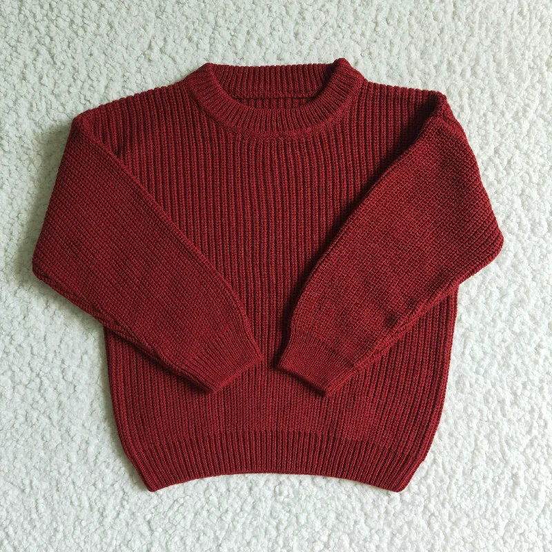 turtleneck tops for women -dark red sweater