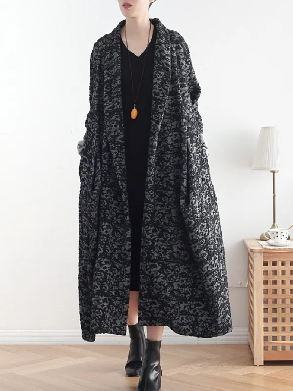 oversized winter coats for women -women's spring and autumn open style cardigan coat dress with side pockets