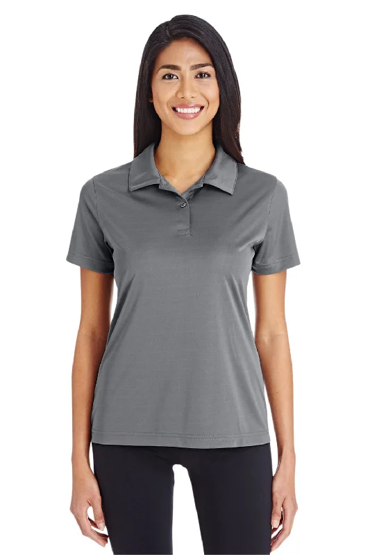 women's lace tops -Team 365 Womens Zone Performance Moisture Wicking Short Sleeve Polo Shirt - Graphite Grey