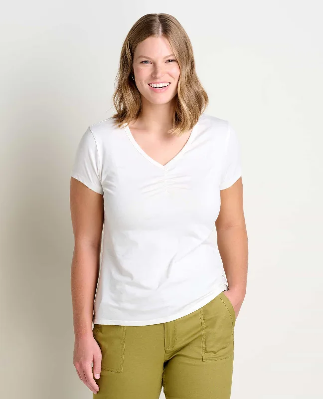 breathable tops for women -Rose Short Sleeve Tee