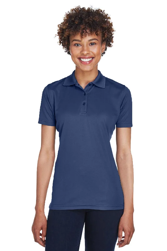 silky tops for women -UltraClub Womens Cool & Dry Moisture Wicking Short Sleeve Polo Shirt - Navy Blue