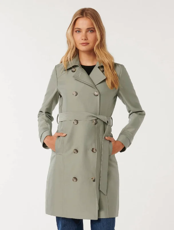 casual bomber jackets for women -Alicia Short Trench Coat