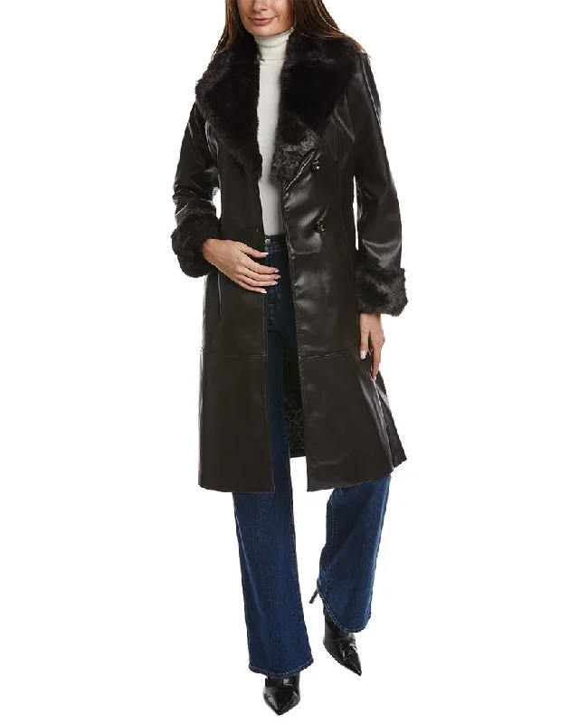 belted trench coats for women -Via Spiga Belted Trench Coat