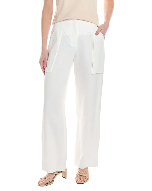 women's pleated pants -Piazza Sempione Linen-Blend Pant