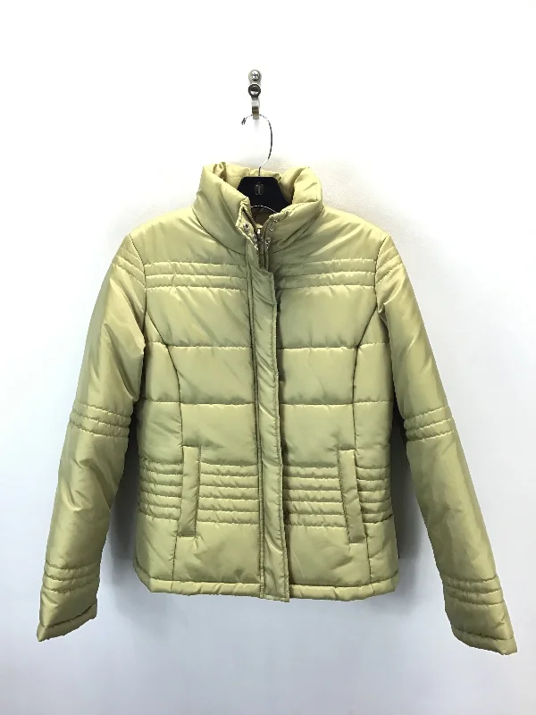 quilted bomber jackets for women -Coat Puffer & Quilted By New York And Co In Yellow, Size: S