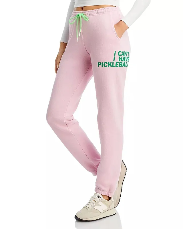 office pants for women -Royal Pickleball Sweatpants In Pink