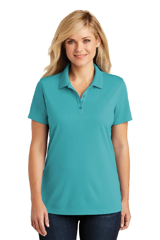 casual plaid shirts for women -Port Authority Womens Dry Zone Moisture Wicking Short Sleeve Polo Shirt - Aquamarine