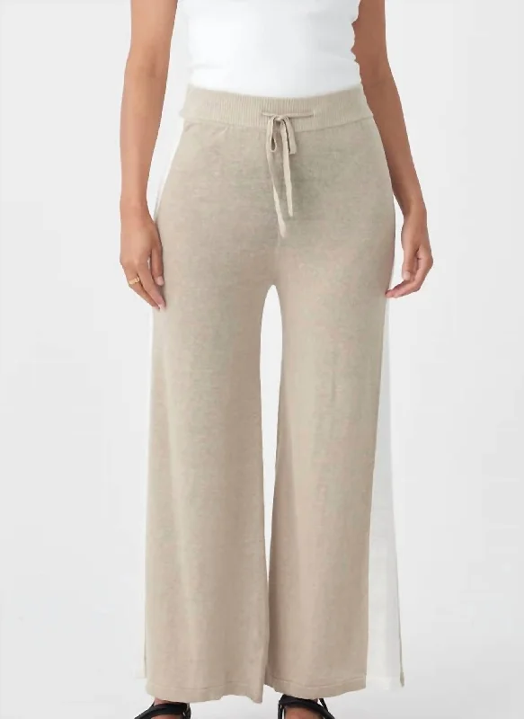 linen pants for women -Larry Hose Pants In Taupe/cream