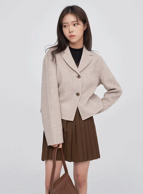 tailored coats for women -Wool Handmade Short Jacket