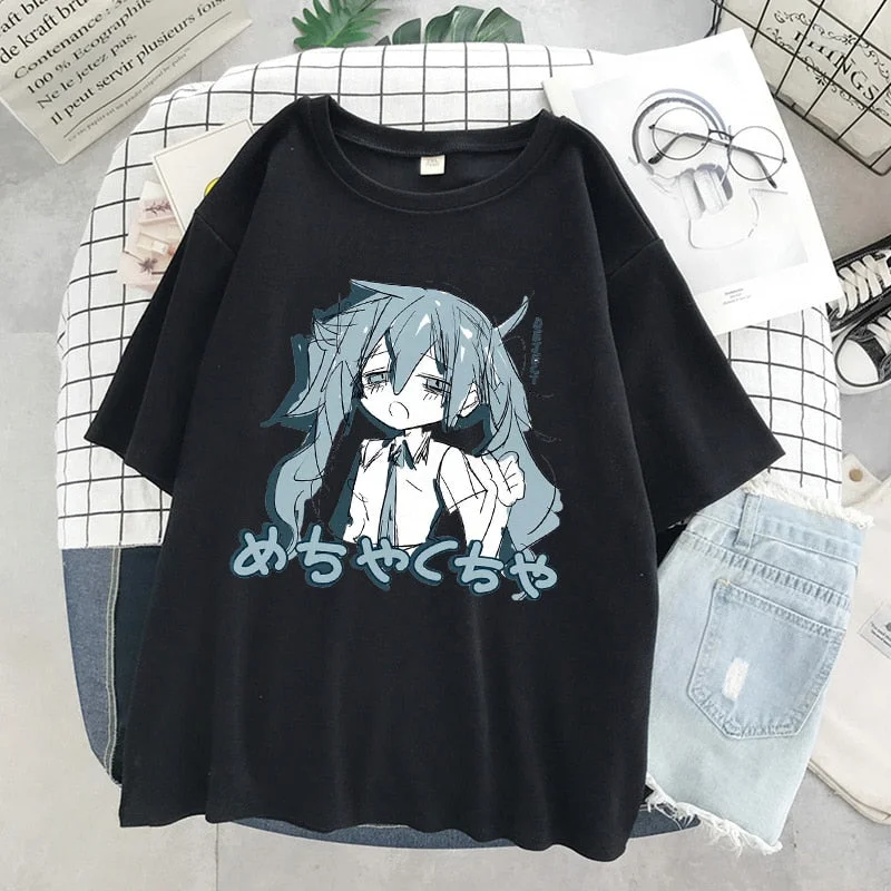 fashionable work tops for women -T-shirt Anime