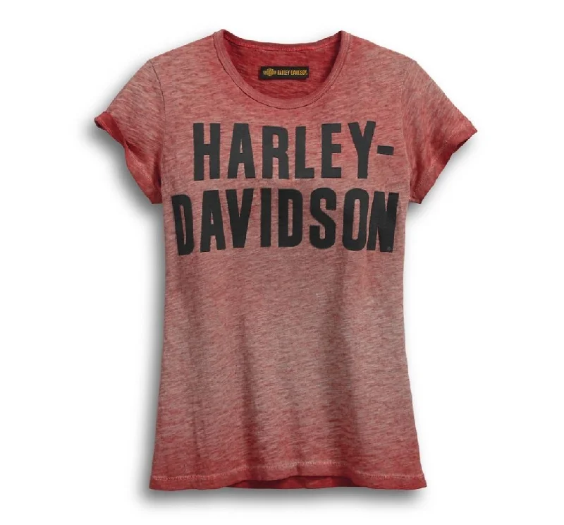 trendy crop tops for women -Harley-Davidson® Women's Jersey Applique Tee - 99051-18VW