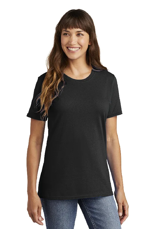 soft touch blouses for women -Port & Company Womens Core Short Sleeve Crewneck T-Shirt - Jet Black