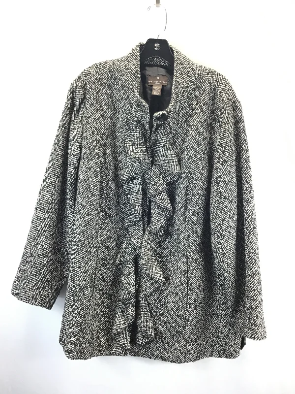 long cardigan coats for women -Coat Other By Fenn Wright Manson In Black & White, Size: 2x