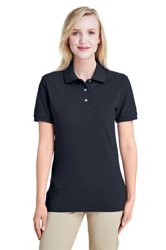 women's summer blouses -Jerzees Womens Short Sleeve Polo Shirt - Black