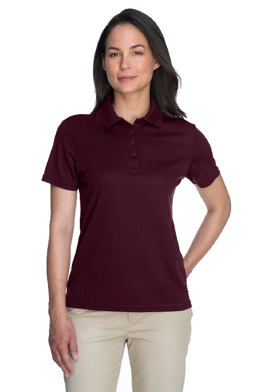 women's ruffle tops -Core 365 Womens Origin Performance Moisture Wicking Short Sleeve Polo Shirt - Burgundy