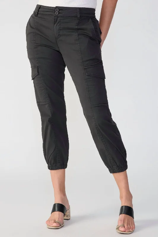 breathable cotton pants for women -Rebel Standard Rise Pant In Black