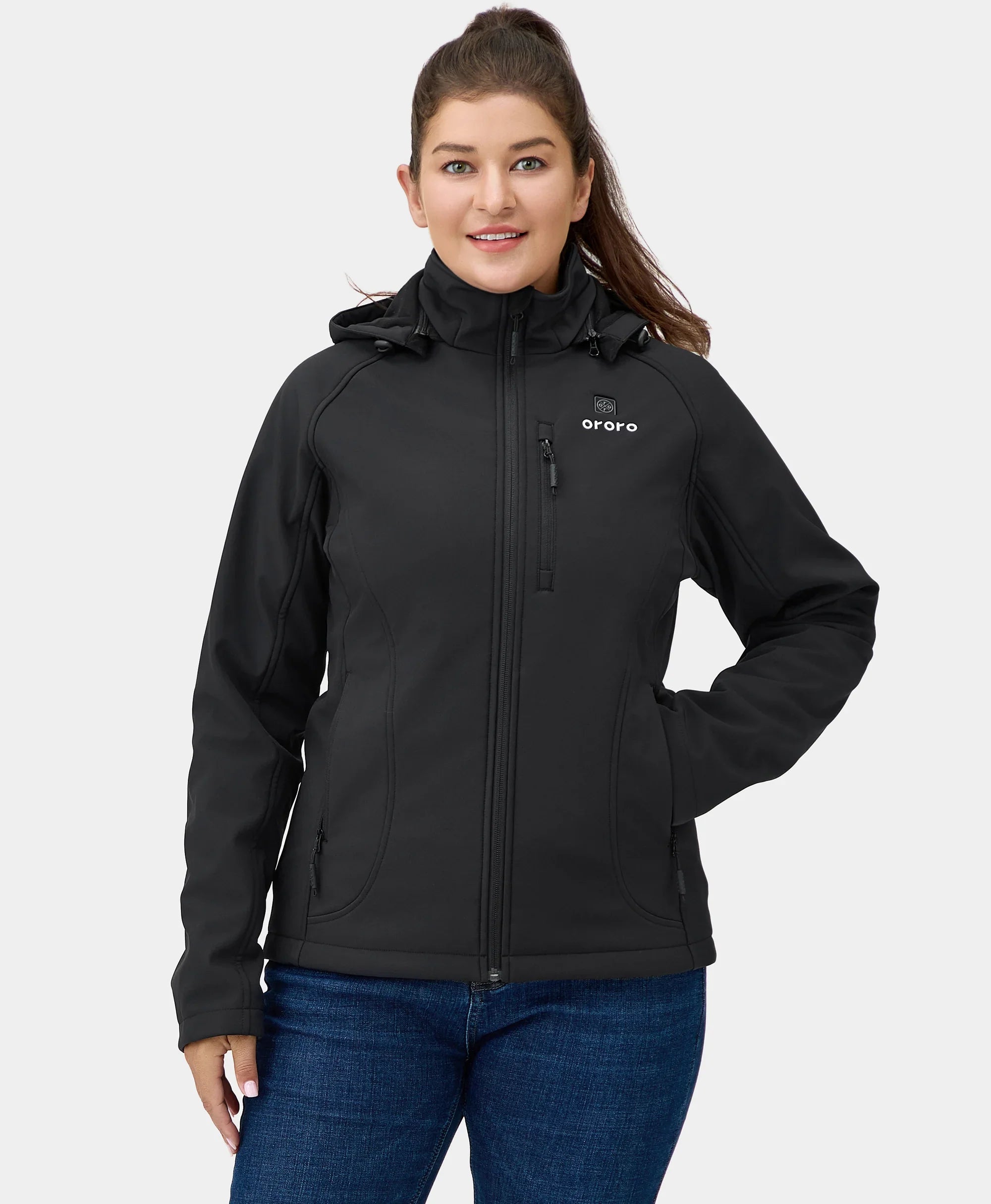 loose fit coats for women -Paragon Women's Heated Jacket - Black