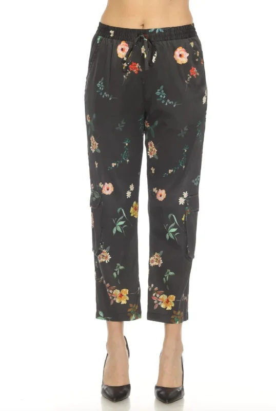 ladies' denim trousers -Houstein Kelly Pant In Black Multi