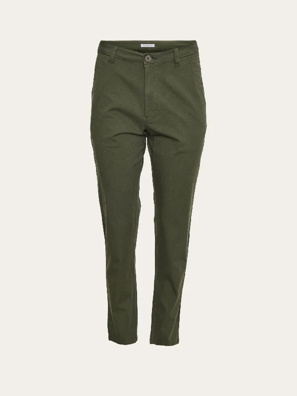 women's formal trousers -WILLOW regular cropped poplin chino - Forrest Night