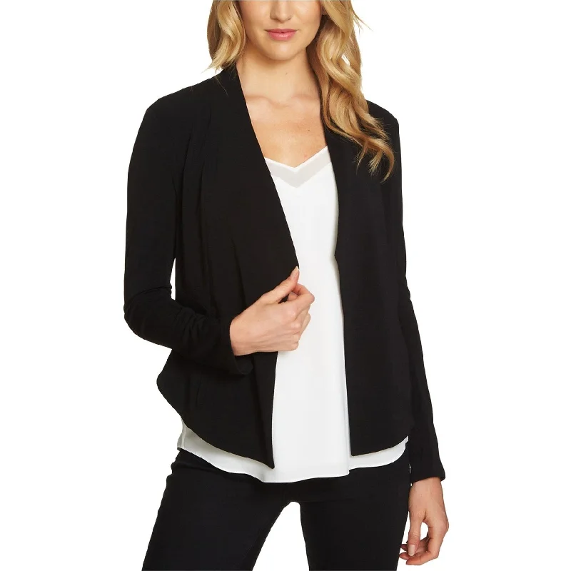 women's sherpa jackets -1.STATE Womens Knit Open Front Blazer Jacket, Black, X-Small