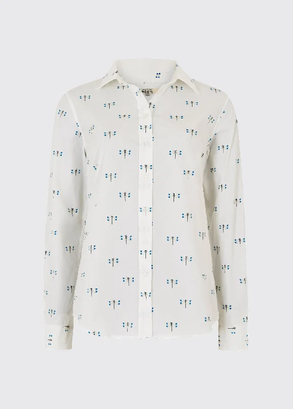 warm tops for women -Meadow shirt - White