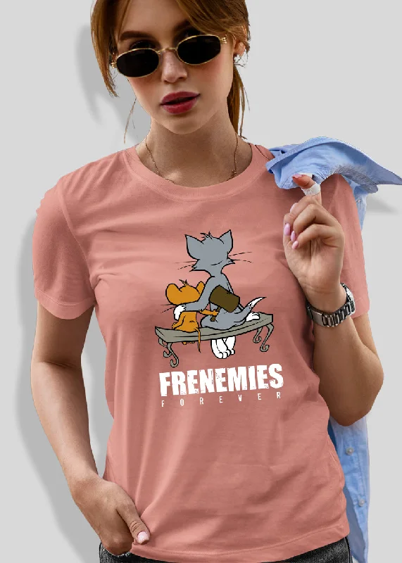 women's tunic tops -Frenemies Women half sleeve T-shirt