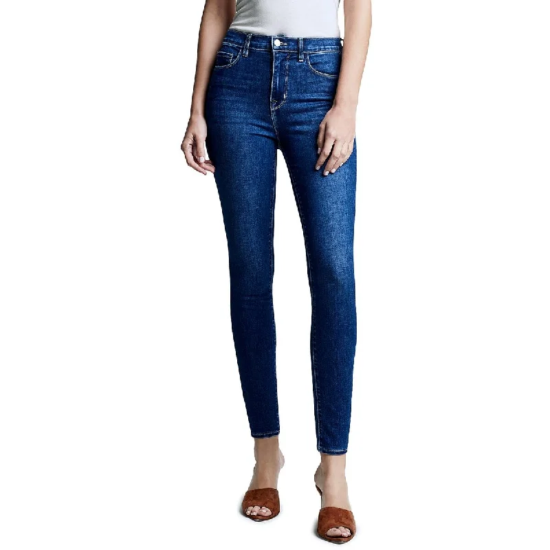 women's skinny trousers -Monique Womens Ultra High Rise Medium Wash Skinny Jeans