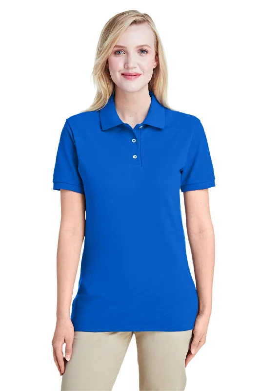 casual plaid shirts for women -Jerzees Womens Short Sleeve Polo Shirt - Royal Blue