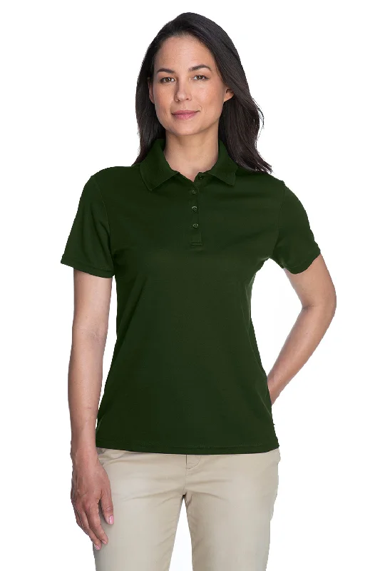 everyday tops for women -Core 365 Womens Origin Performance Moisture Wicking Short Sleeve Polo Shirt - Forest Green