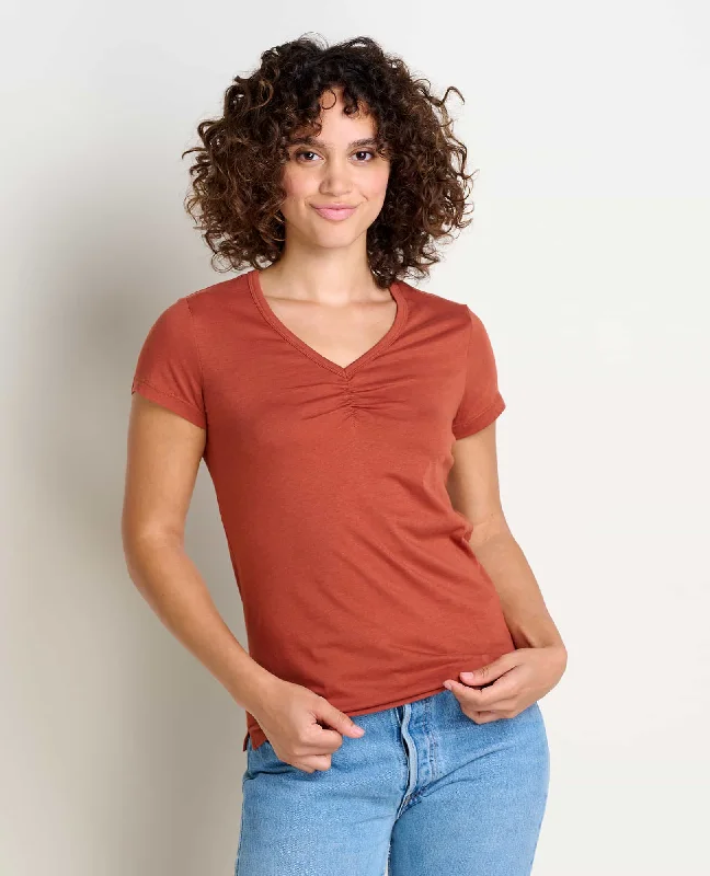 elegant chiffon blouses -Rose Short Sleeve Tee