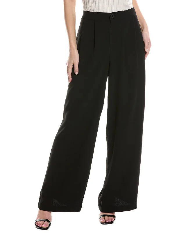 fashionable plaid pants for women -Central Park West Brooke Trouser