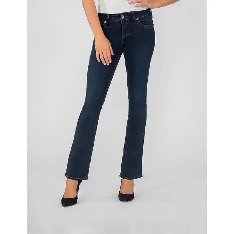 straight leg trousers for women -Kut From The Kloth Women's Natalie Mid-Rise Bootcut Jeans Size 8" - Blue