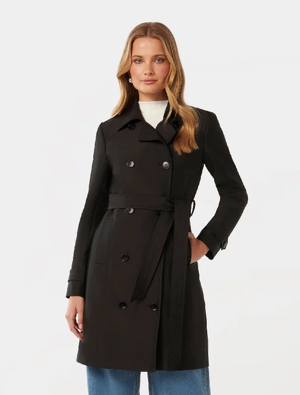 eco-friendly coats for women -Alicia Short Trench Coat