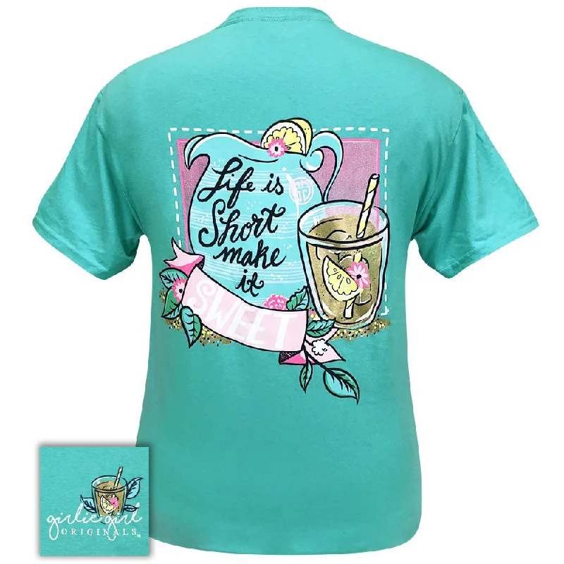 cozy women's tops -Life Is Short-Scuba Blue SS-2291