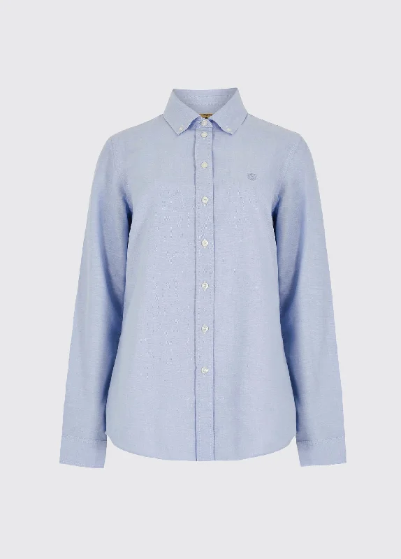 women's summer blouses -Mimosa Cotton Shirt - Pale Blue