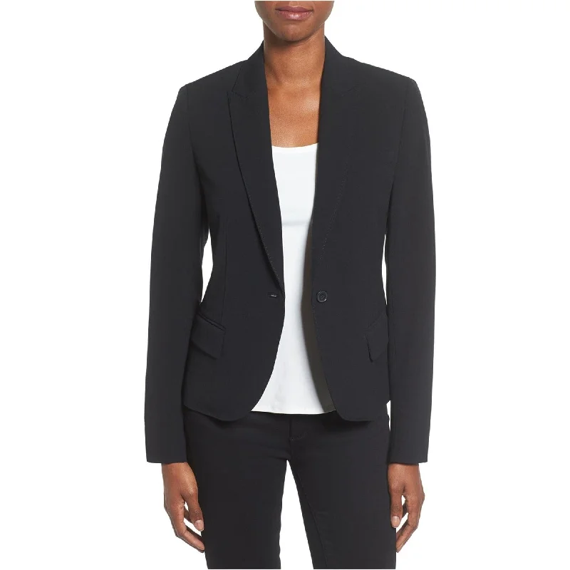 houndstooth coats for women -Anne Klein Womens Solid One Button Blazer Jacket, Black, 16