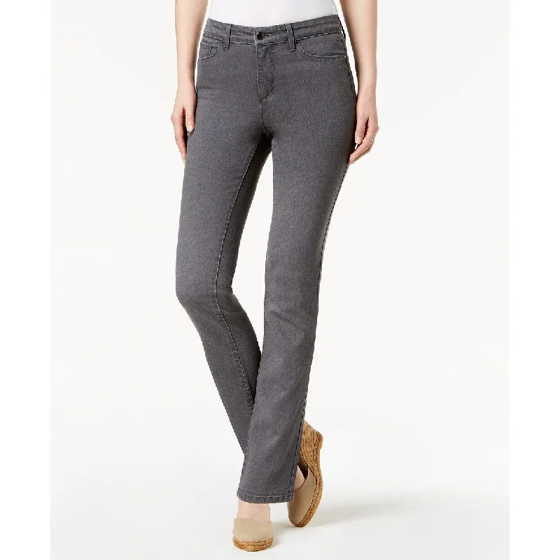 office pants for women -Charter Club Women's Lexington Straight-Leg Jeans Horizon Grey Size 8" - 8