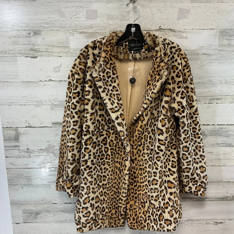 women's denim jackets -Coat Faux Fur & Sherpa By Sanctuary In Animal Print, Size: S