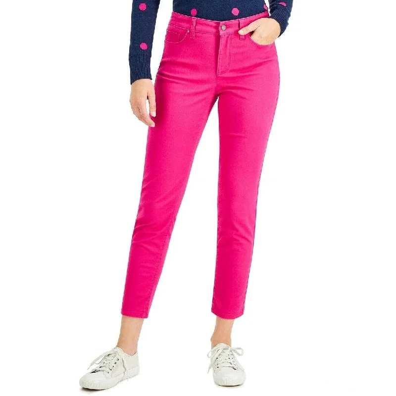 elegant high-waist pants -Celebrity Pink Junior's Ankle Skinny Jeans Pink Size 5