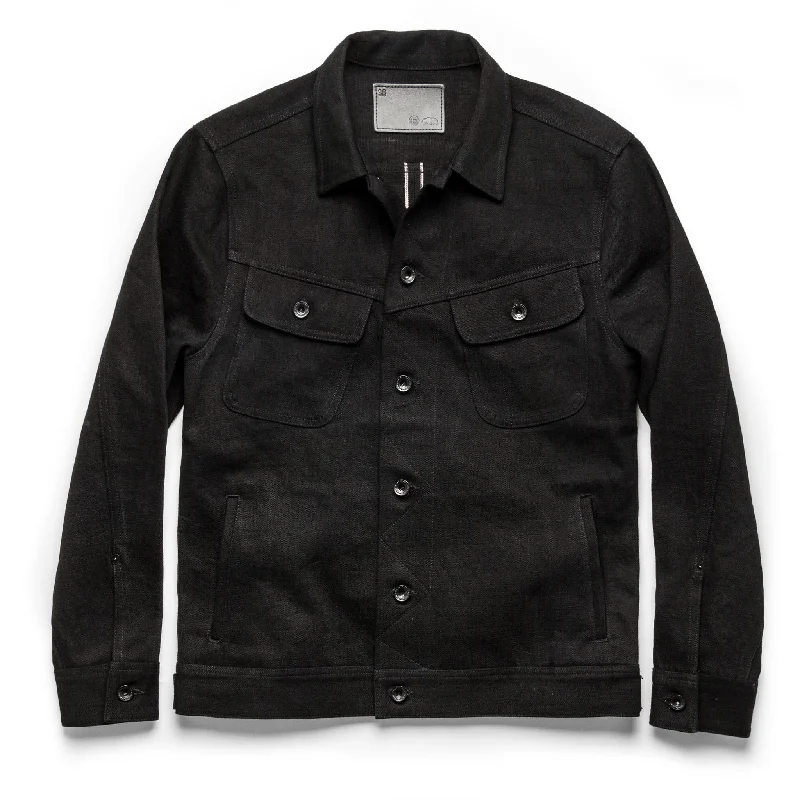 vintage-inspired jackets for women -The Long Haul Jacket in Black Selvage