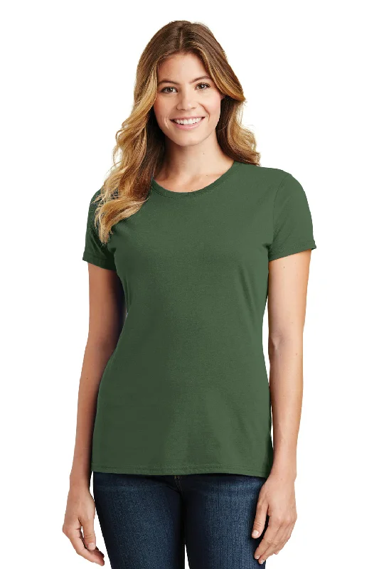 autumn blouses for women -Port & Company Womens Fan Favorite Short Sleeve Crewneck T-Shirt - Olive Green - Closeout