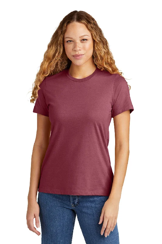 women's henley shirts -Gildan Womens Softstyle CVC Short Sleeve Crewneck T-Shirt - Maroon Mist