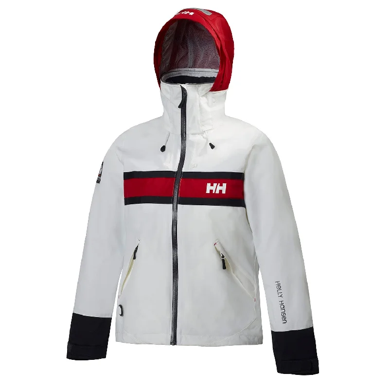 travel jackets for women -Helly Hansen Salt Windbreaker Waterproof Hooded Rain Jacket - Womens