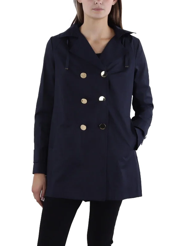 warm fleece parkas for women -Womens Cotton Blend Double Brested Trench Coat