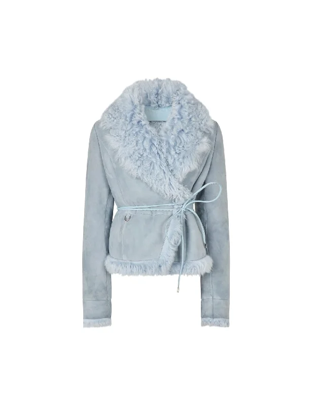 puffer vests for women -Moss Jacket — Light Blue